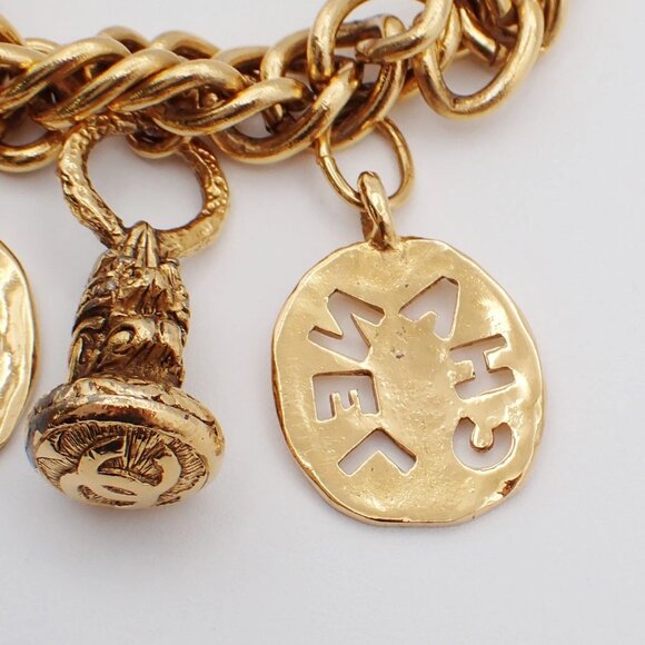 CHANEL CC Logo 31 RUE CAMBON Chain Bracelet Bangle Gold GHW France 15RL248 - Picture 7 of 16